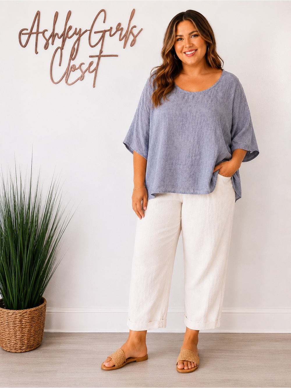 FLAX Jeanne Engelhart 100% Linen Top Size 1G 18-20 Lagenlook Oversized